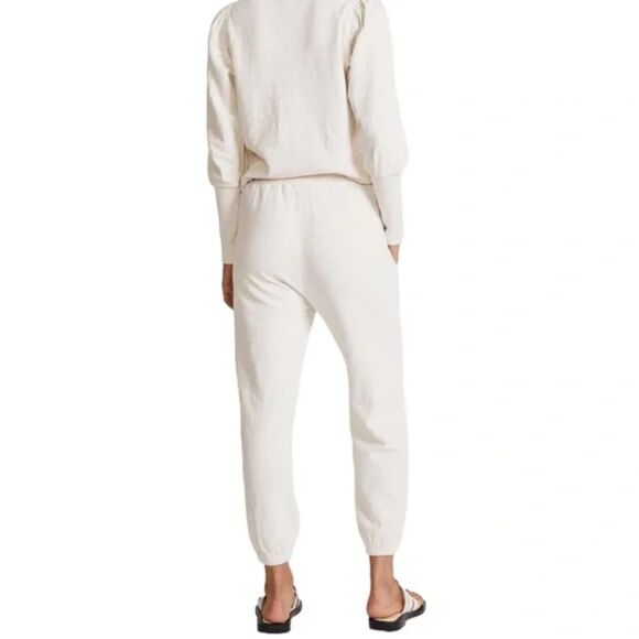 Apiece Apart Dinas Organic Cotton Joggers in Ivory, Sz Small, Luxury Capsule - Picture 2 of 12